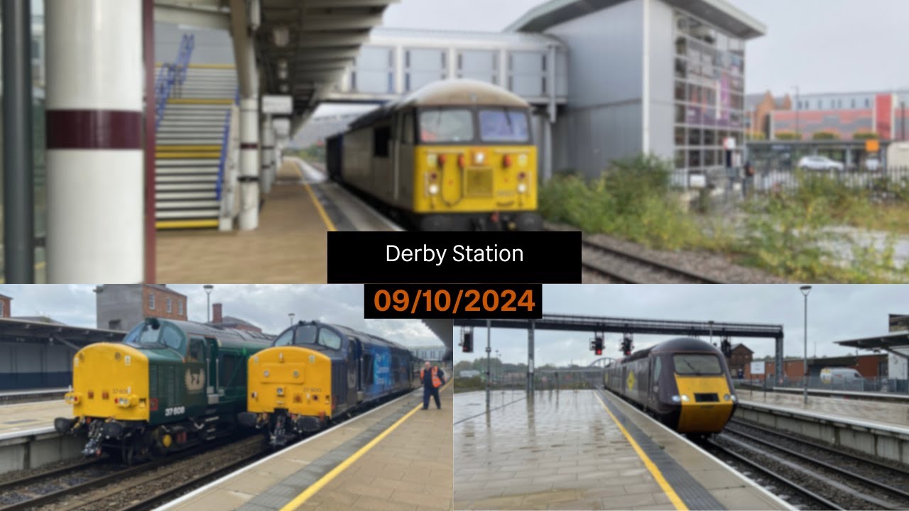Trains at Derby Station (09/10/2024)