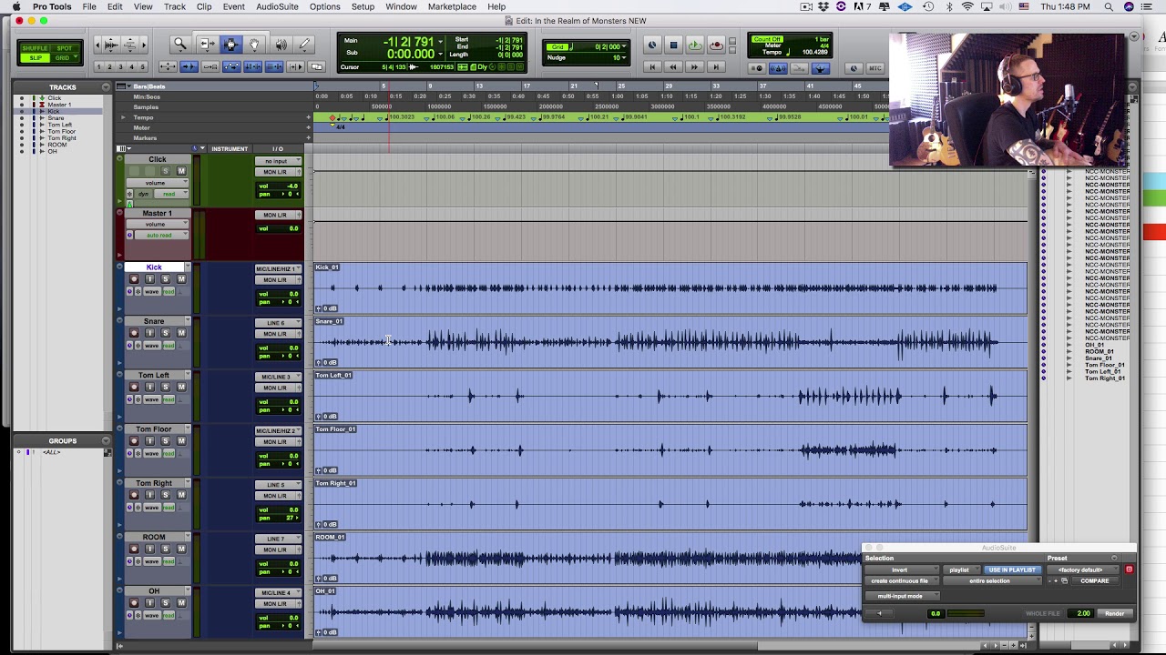 Pro Tools Tip: Part 2 of 3: Drum Production - Tempo Mapping and Beat Detective