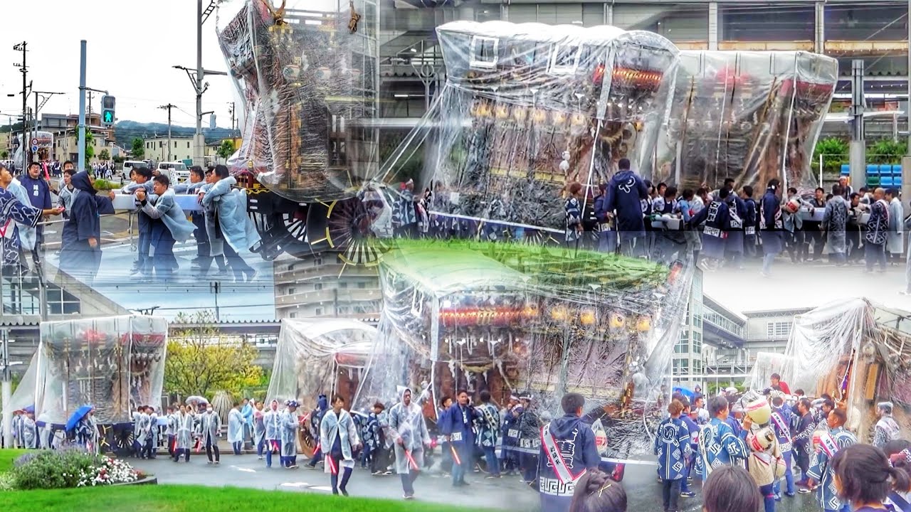 【愛野地区の祭り 2025】『イベントに向けて』屋台曳廻し（愛野駅ロータリー）  2025年10月11日 静岡県袋井市