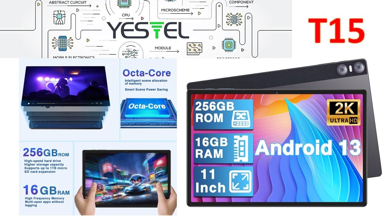 Tablet 11 Pulgadas Android 13 OS / YESTEL T15 