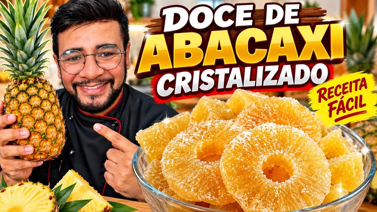 COMO FAZER ABACAXI CRISTALIZADO - RECEITA PROFISSIONAL