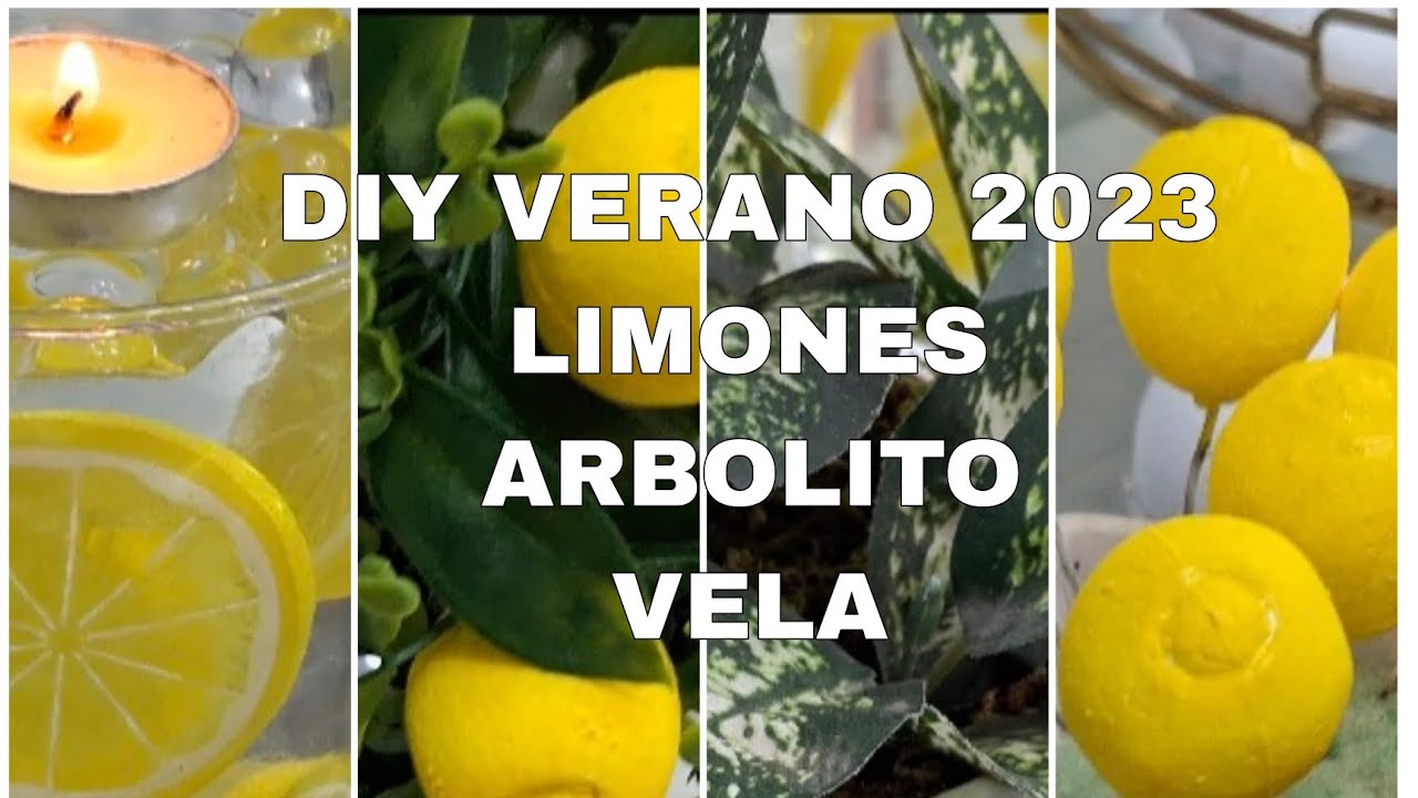 COMO HACER LIMONES ARTIFICIALES/ARBOLITO DE LIMONES/ UNA VELA FLOTANTE/ FOLLAJE PARA MI MACETA #diy