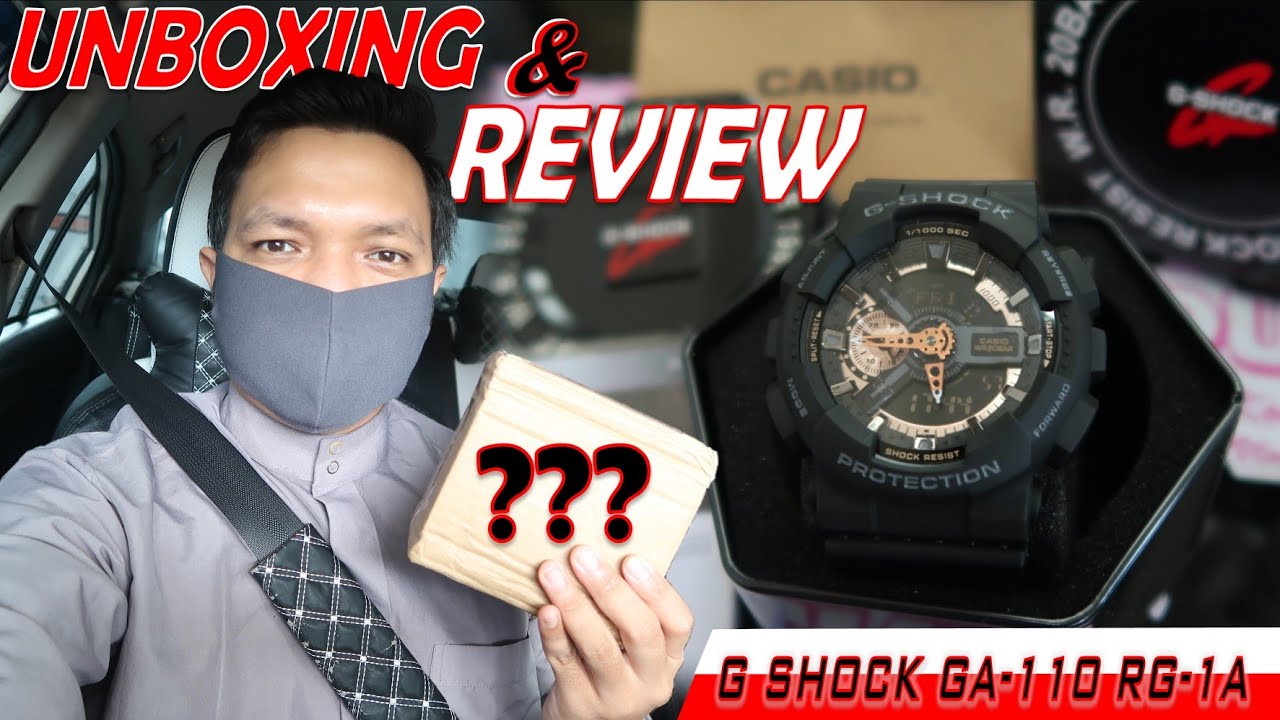 UNBOXING & REVIEW G-SHOCK GA-110 RG-1A || ORIGINAL/ORI BM??? Cara Setting G SHOCK GA-110 & AUTOLIGHT