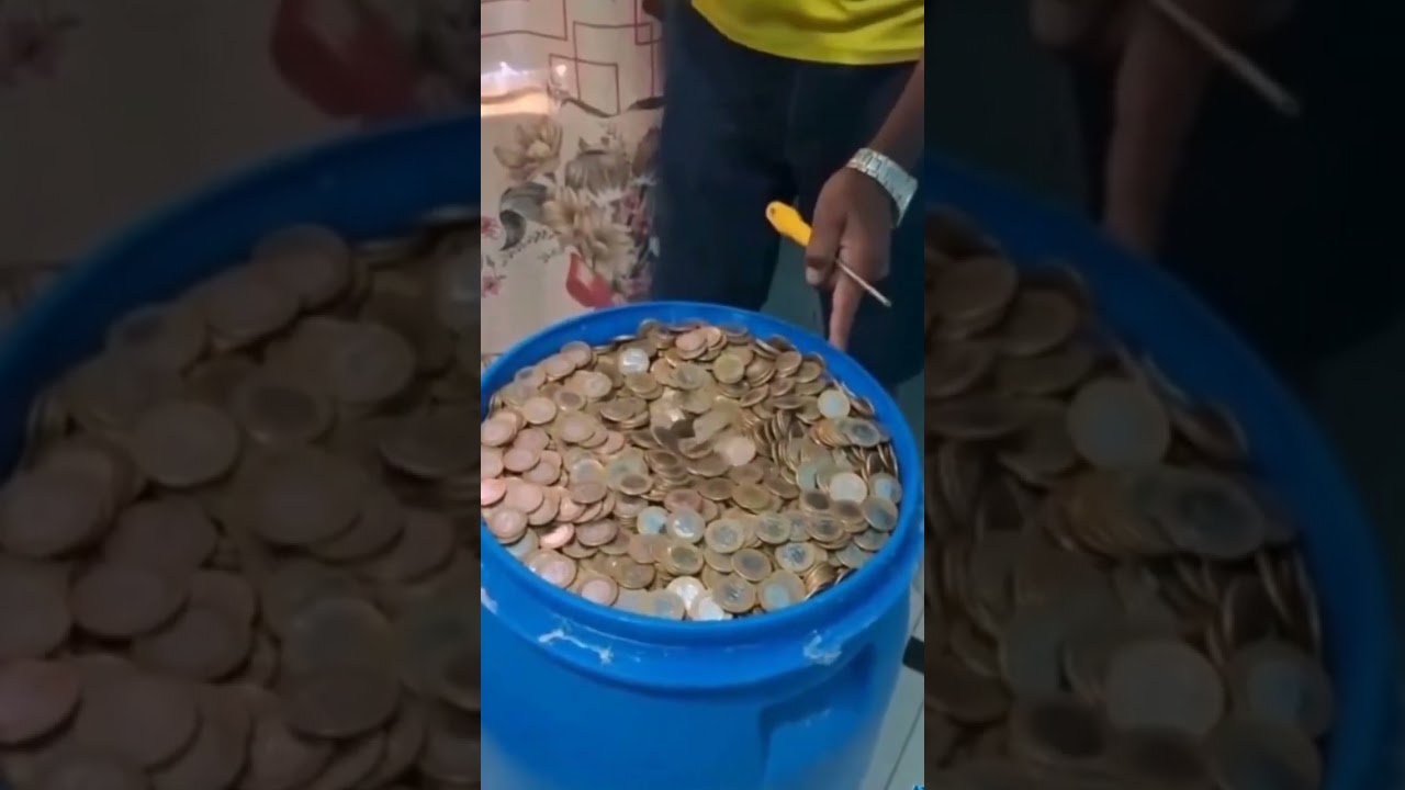 Juntou moedas de 1 REAL por 20 anos e olha o resultado!!! 
