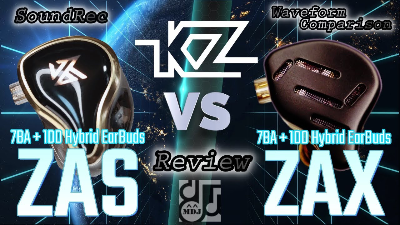 進化？ 後継？ ZAX持ってるけどZASいる？ 7BA+1DD ハイブリッドモデル 「KZ ZAS vs ZAX」中華イヤフォン レビュー・音収録・波形比較