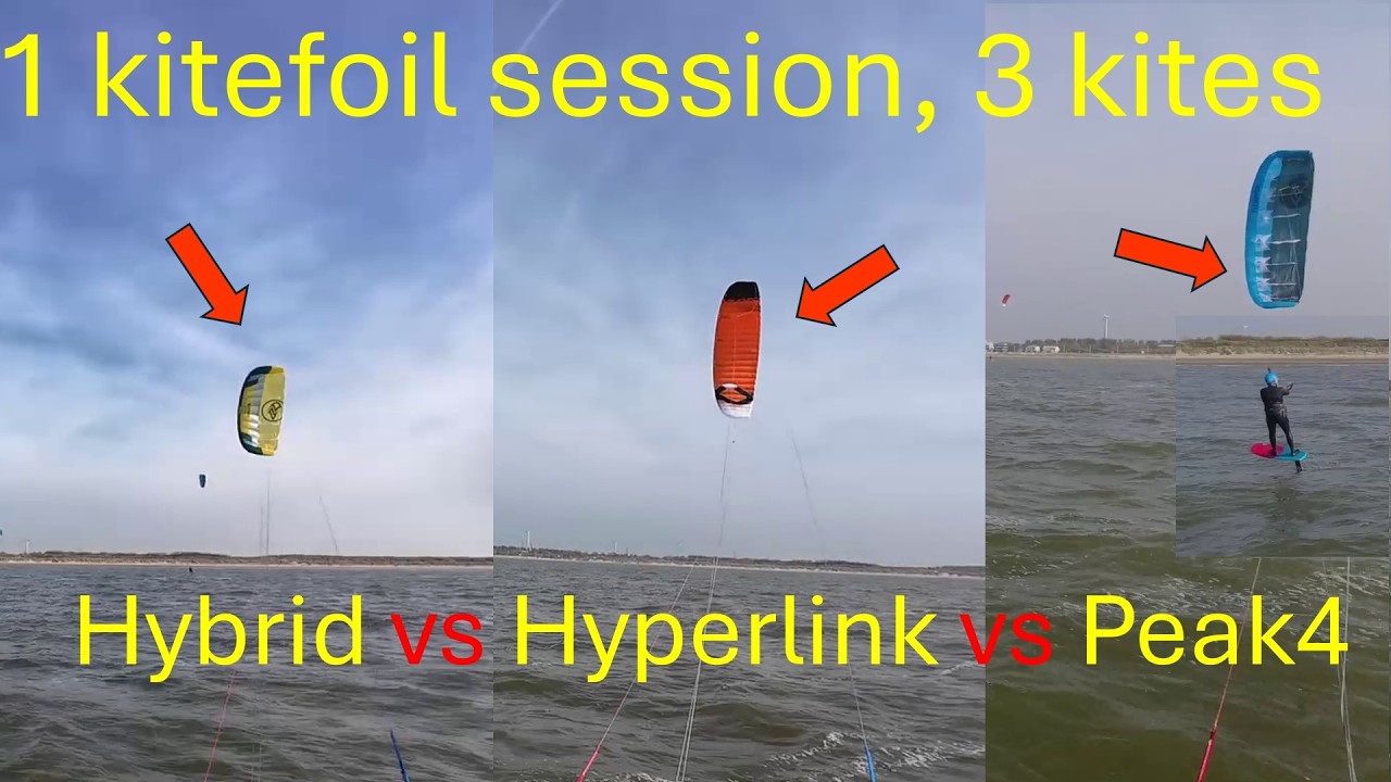 1 kitefoil session: flysurfer peak4, hybrid and ozone hyperlink.
