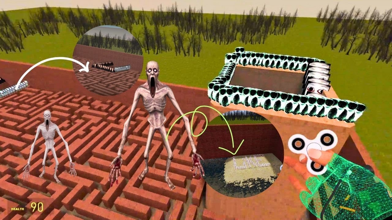 Nextbot Gameplay in BIGMAZE like SPC096 OBUNGA AUUGHH 