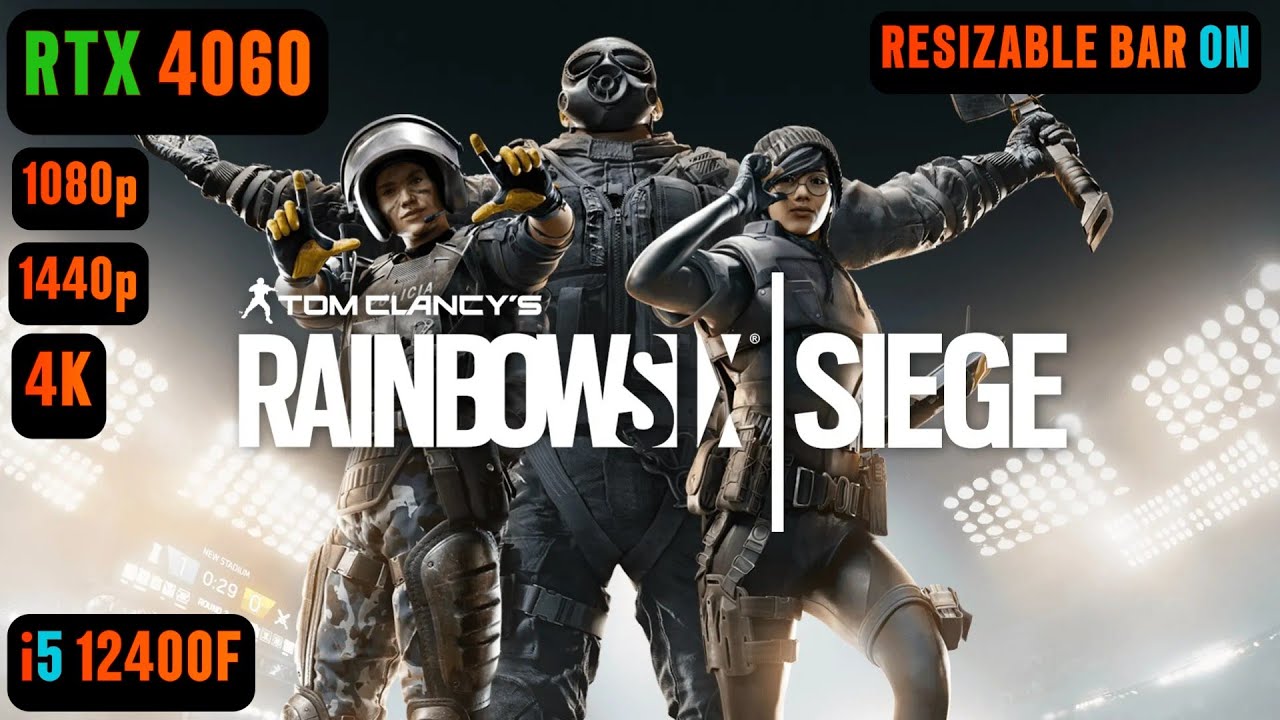 Tom Clancy's Rainbow Six Siege RTX 4060 FPS TEST | RTX 4060 & i5 12400F Benchmark 1080p/1440p/4K
