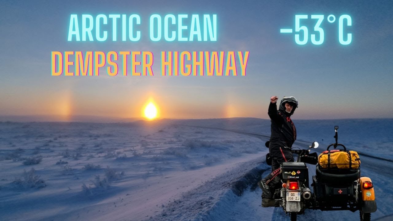 🇨🇦 ❄️ Canada - Dempster Highway. Dawson City, Inuvik, Tuktoyktuk, tour du monde en side-car Ural.