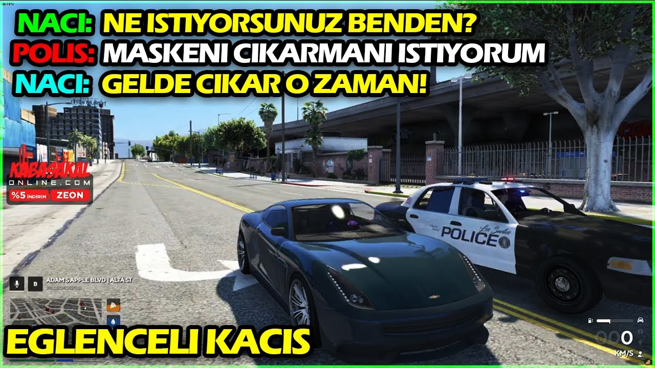 NACİ EFSANE UZUN KOVALAMACA l EĞLENCELİ KAÇIŞ l ED:V RP GTA V