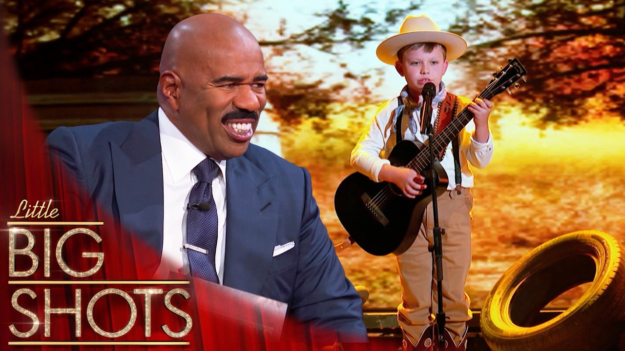 8-летний кантри-певец Кэш выступил перед Стивом Харви! | Little Big Shots US