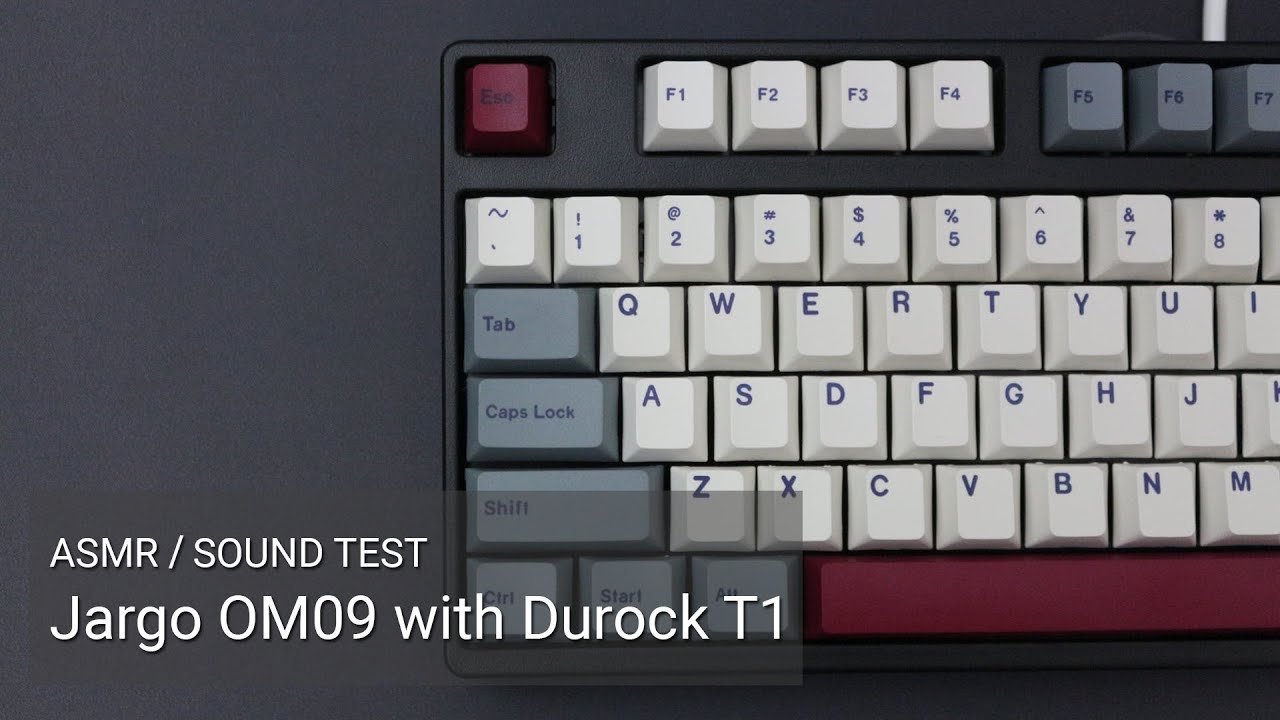 [ASMR / Sound Test] Jargo OM-09 with relubed Durock / JWK T1 Tactile switches