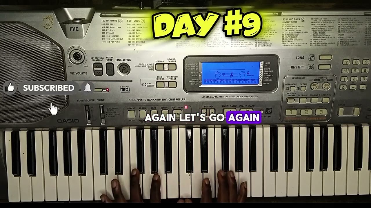 DAY 9 OF 30 DAYS BEGINNER'S PIANO CHALLENGE 