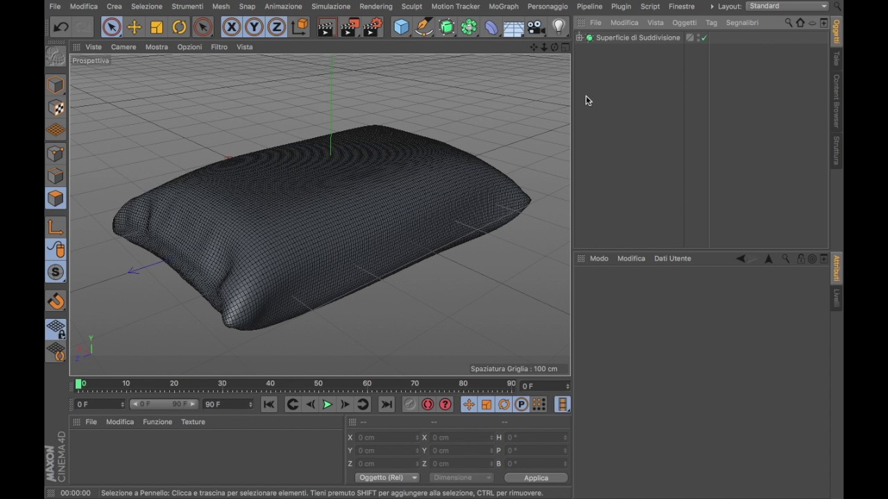 Tutorial Cuscino CINEMA 4D