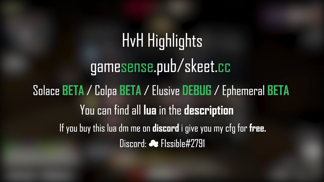 gamesense.pub/skeet.cc ft. BEST LUA's