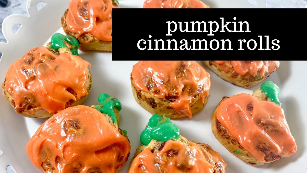Pumpkin Cinnamon Rolls 🎃 Quick and Easy Halloween Breakfast Recipes