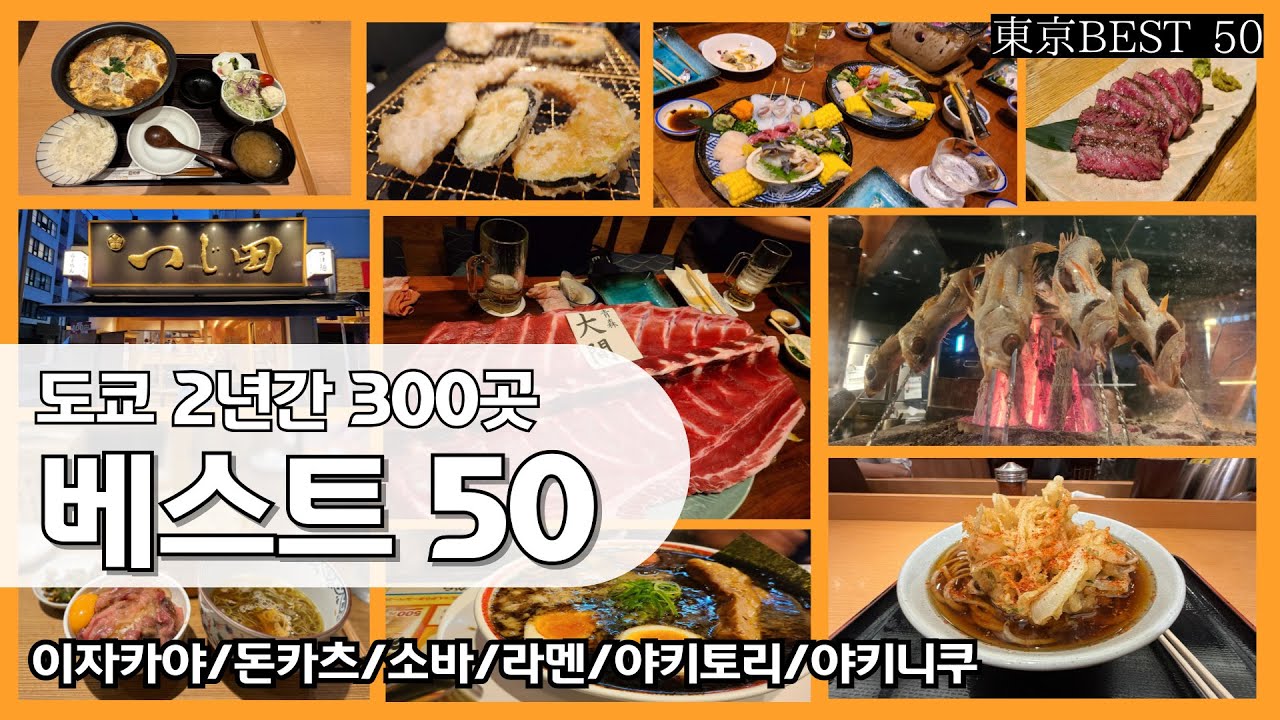 도쿄에서 2년간 300여곳 가보고 선정한 맛집 베스트 50 - 이자카야 / 돈카츠 / 소바 /라멘/ 야키토리 /야키니쿠