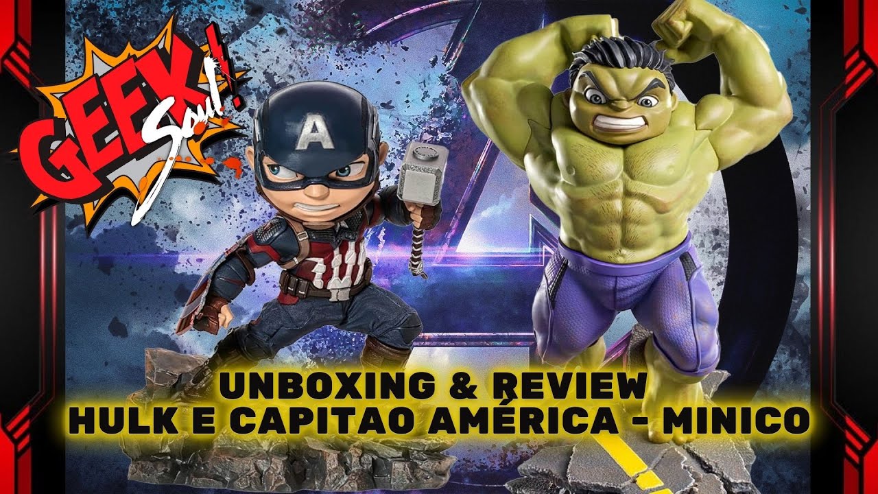 Unboxing & Review Hulk e Capitão América da linha MINICO (IRONSTUDIOS)