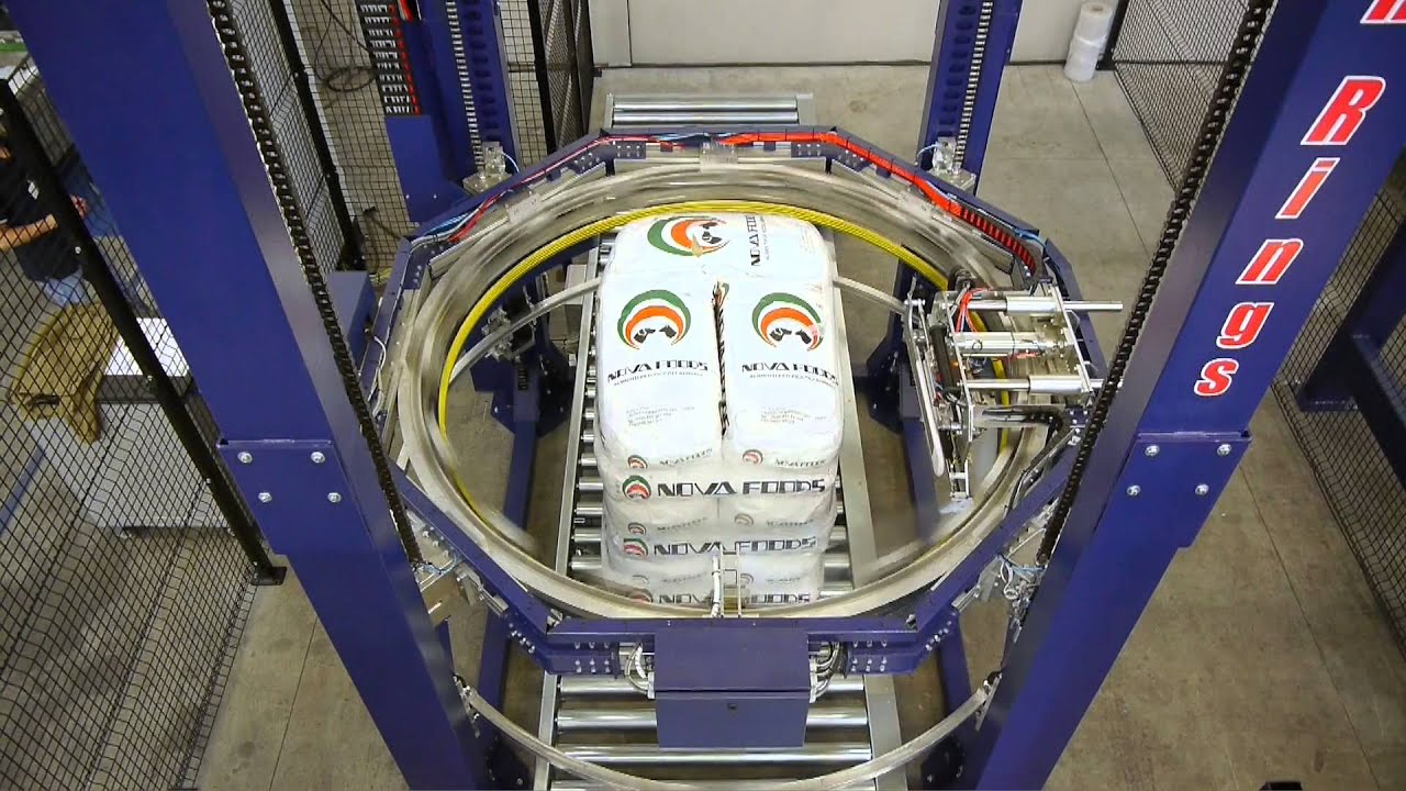 Avvolgipallet automatico ad anello rotante brevettato Twin Rings | Technowrapp