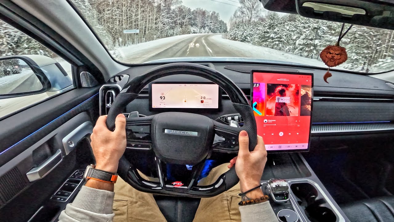 POV: Вождение по заснеженной дороге