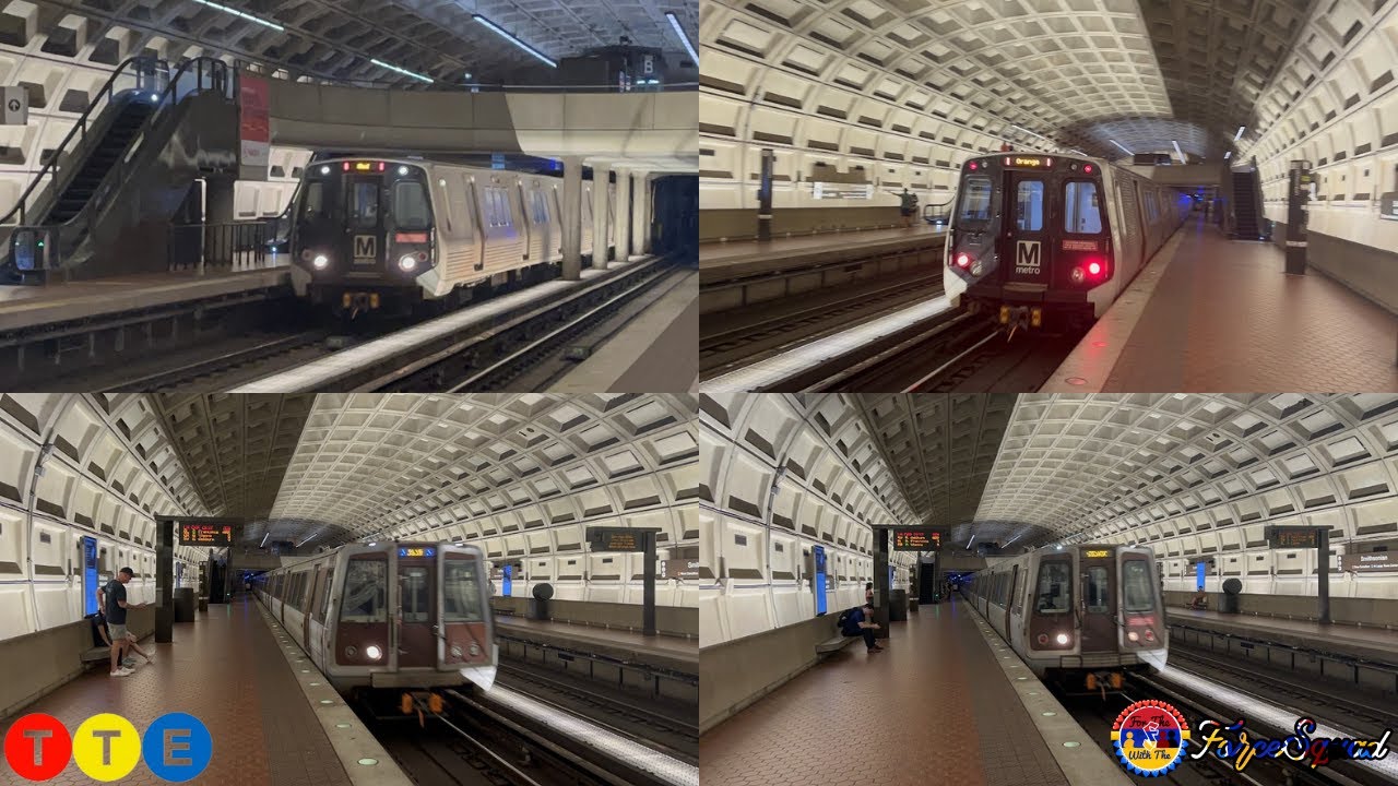 4K 2025: WMATA: DC Metro Action From Various Stations Including A Ride (Outsider)
