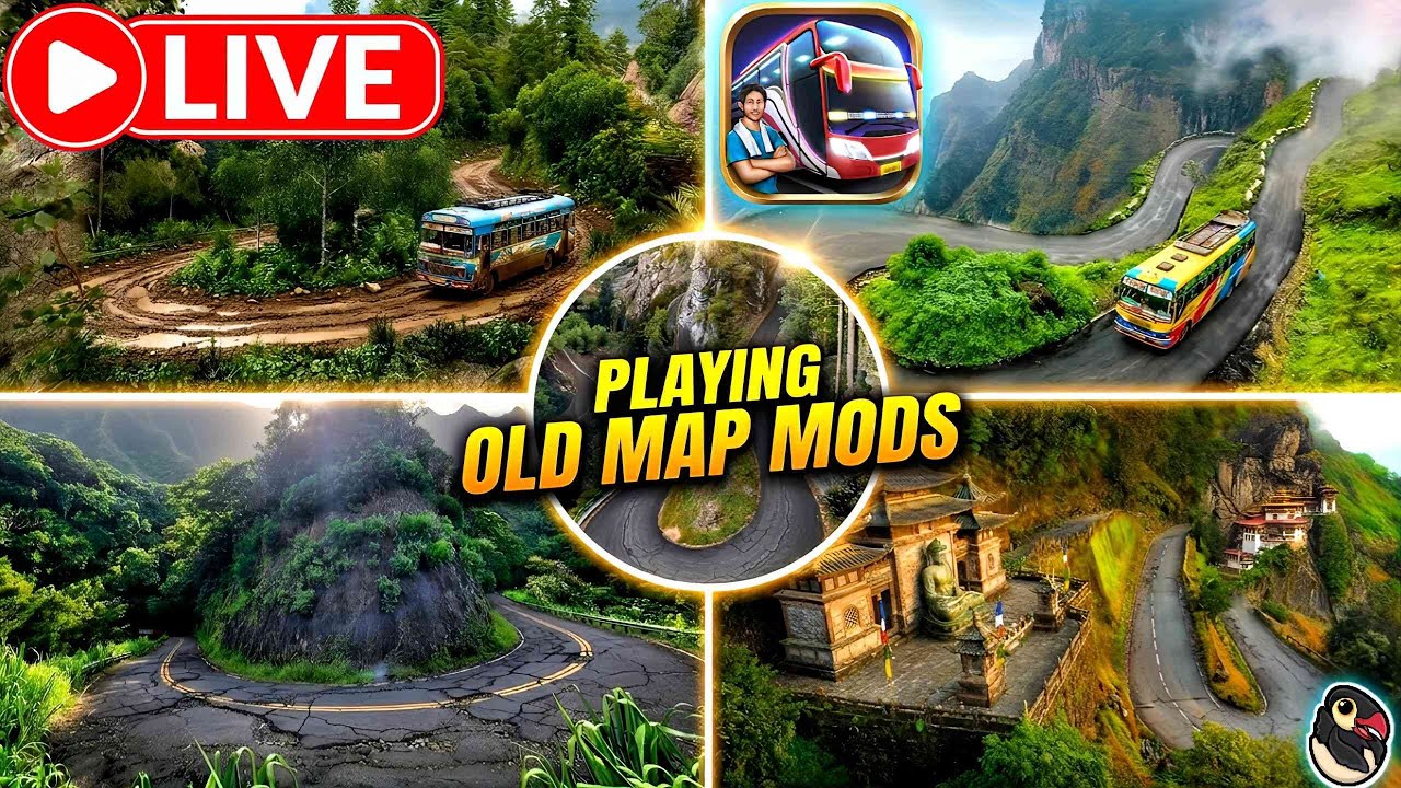 🔴 LIVE 😅 What Was I Even Making?! Old Map Gameplay।।Bussid Map Mod 4.3.4