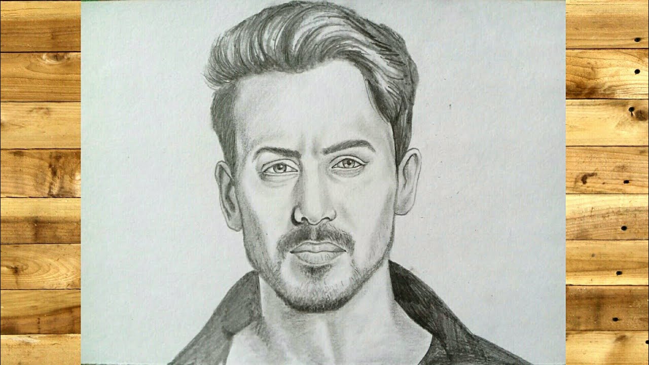 TIGER SHROFF DRAWING WITH PENCIL SHADE||PORTRAIT PAINTING