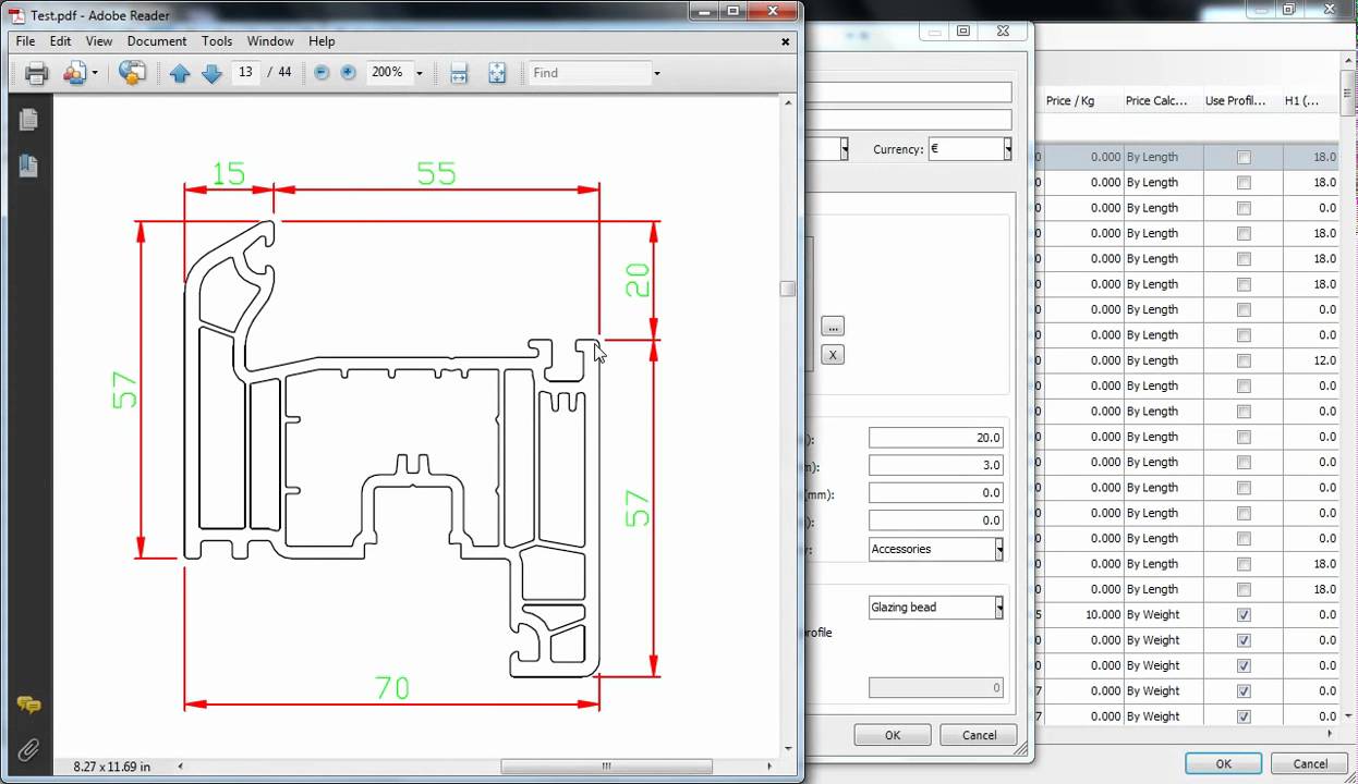 Ra Workshop 3.2 - Sash Profile - Geometrical Parameters
