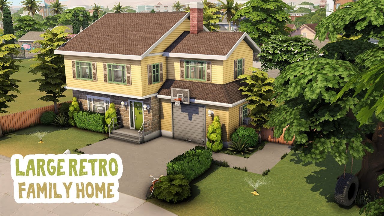 Большой ретро-дом на 6 персонажей ✌️ || The Sims 4: Скоростное строительство