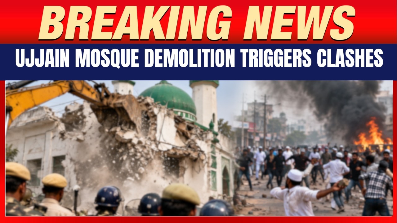 Ujjain Shahi Masjid Demolition: Stone-Pelting, Tear Gas During Road Widening | News9