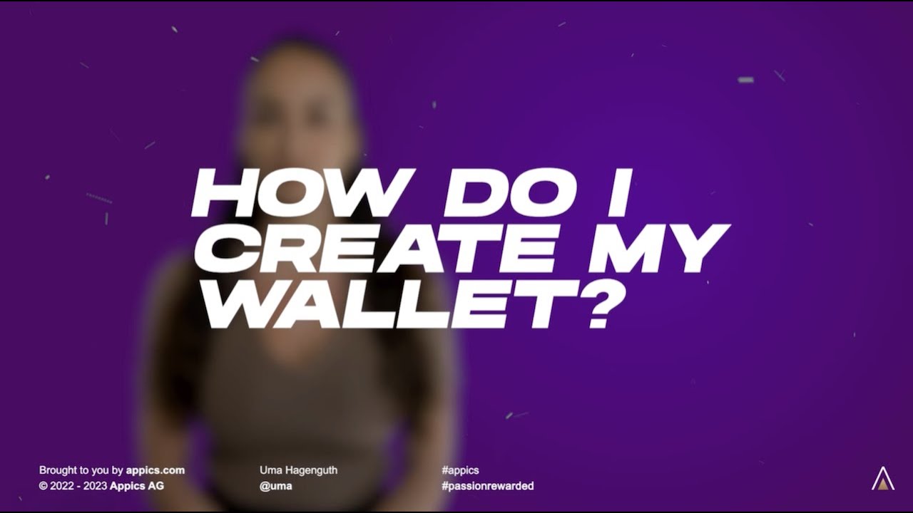 How do I create my APPICS wallet❓