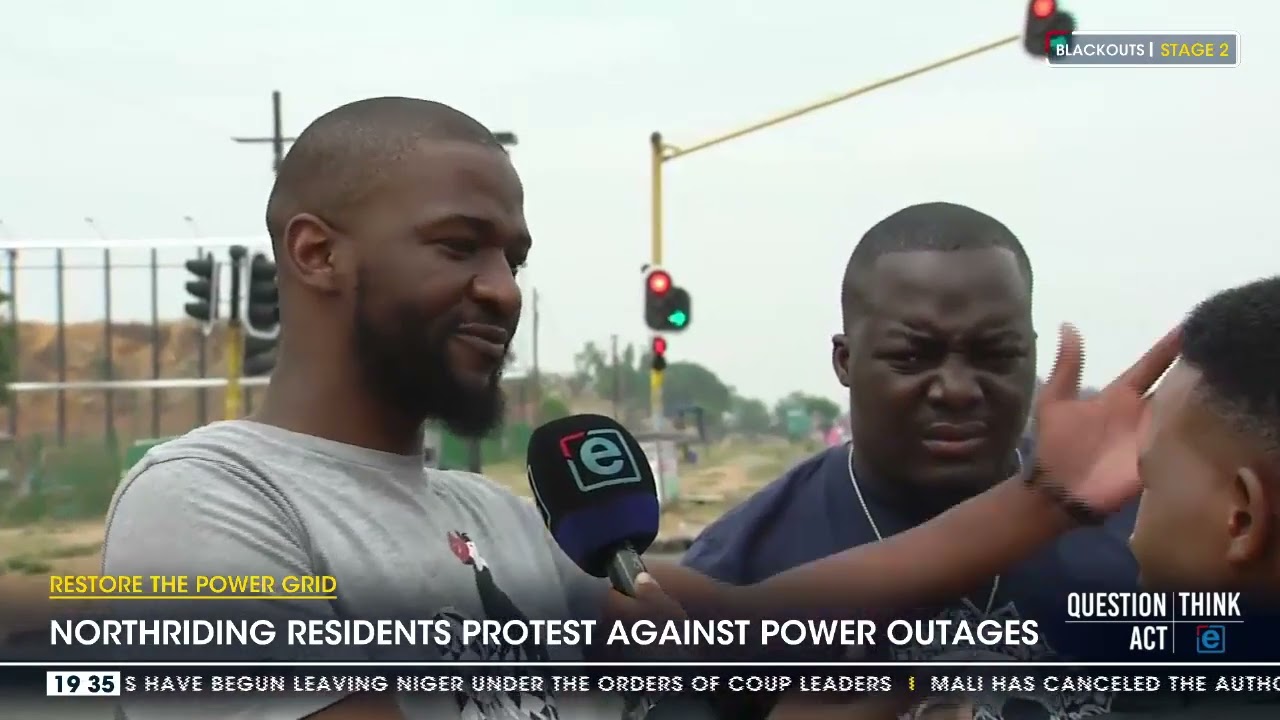 Northriding residents protest against power outages