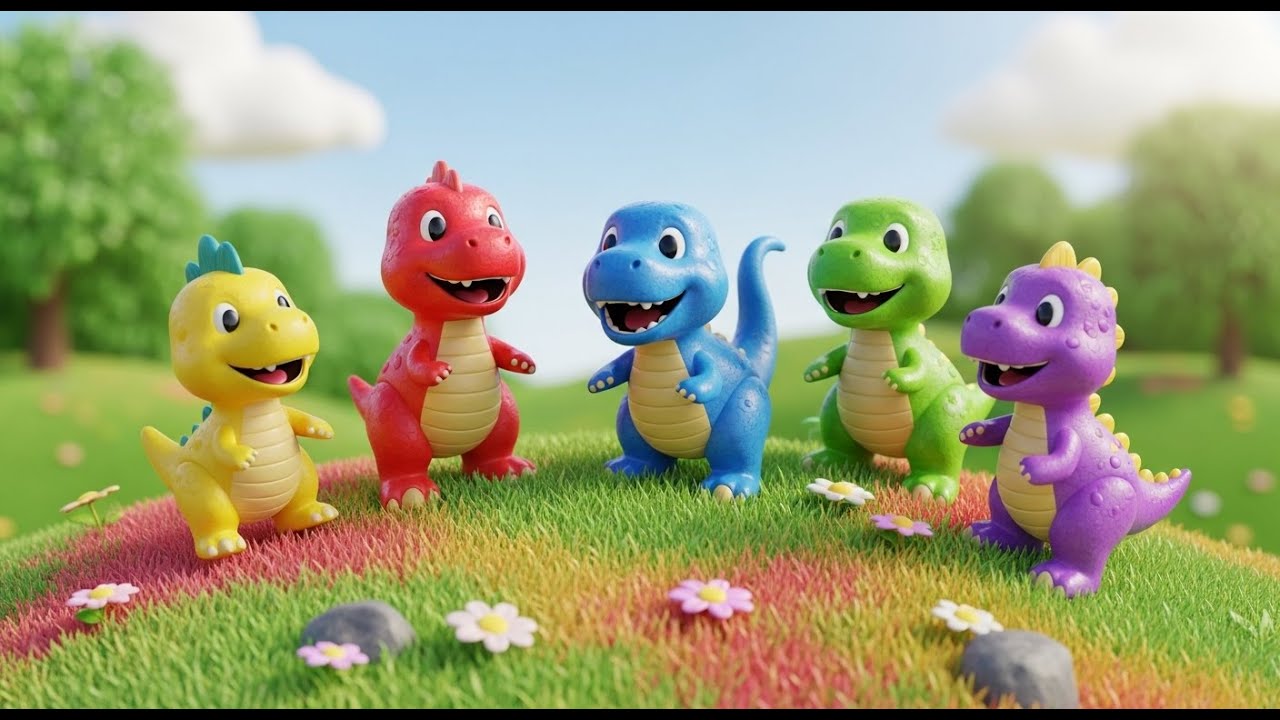 Five Little Toy Dinosaurs Roar Roar Roar | Prehistoric Fun & Counting Song