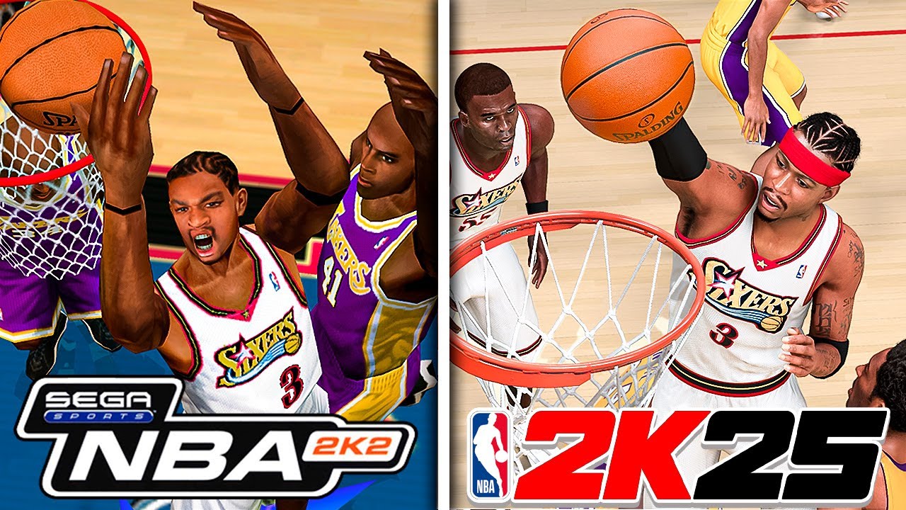 Dunking With Allen Iverson In Every NBA 2K