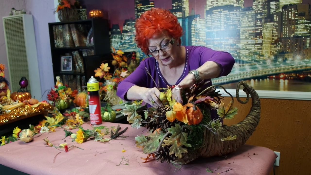 Cornucopia Center Piece Thanksgiving Decorations