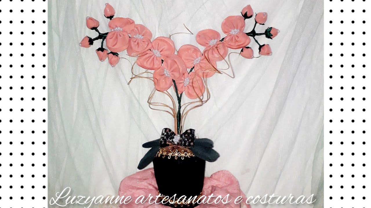 Orquídea de tecido,veja o passo a passo!!!!!