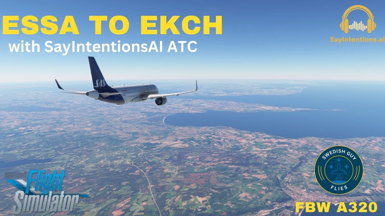 Arlanda to Copenhagen with SayIntentions AI ATC