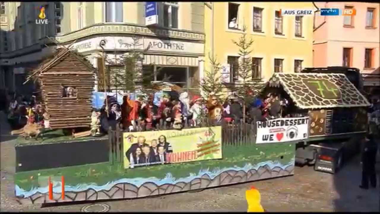 HFC und 74 beim Greizer Rosenmontagsumzug live im MDR