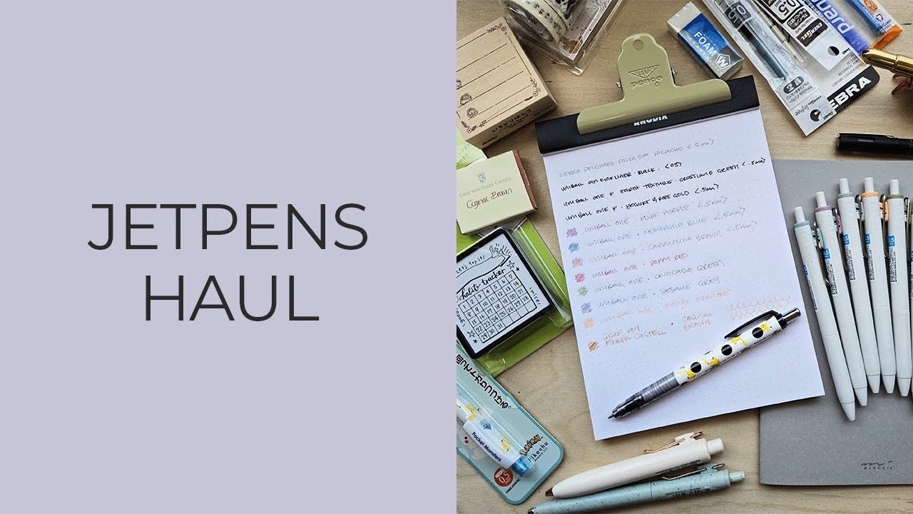 JetPens Stationery Haul feat. Uniball One Fika & Earth Texture Swatches, Planner Stamps & More