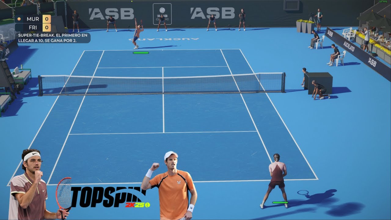 Topspin 2k25 PC | Taylor Fritz VS Andy Murray | AUCKLAND | Very Hard | Gameplay