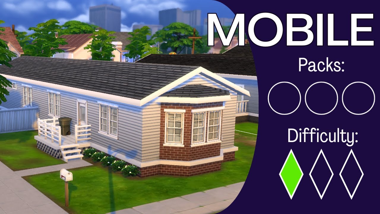 How To Build a MANUFACTURED HOME Like a Nerd - Beginner Base Game In-Depth Sims 4 Building Tutorial