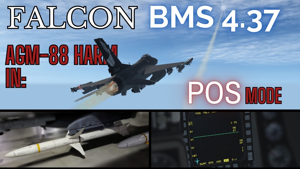 Учебное пособие по Falcon BMS 4.37 — AGM-88 HARM в режиме POS