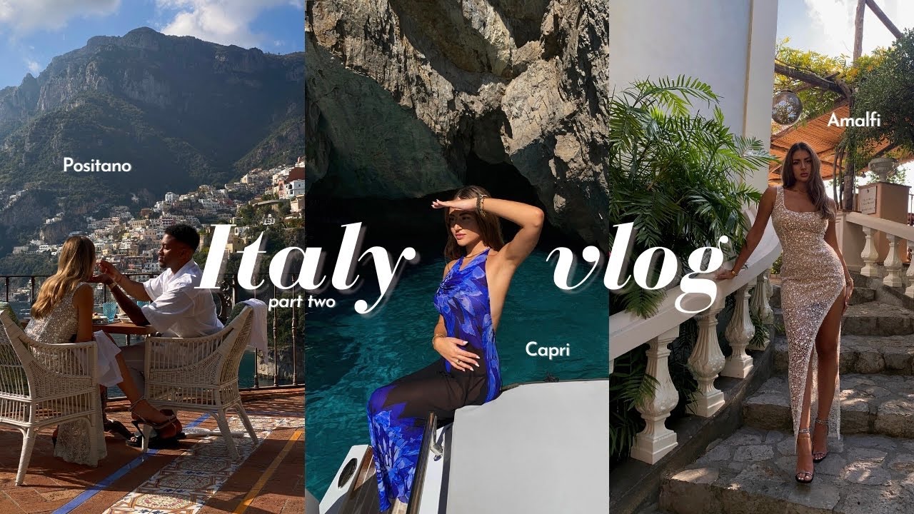ITALY VLOG pt. 2 | Anniversary Day!! Yacht ride in Capri, lunch in Positano, and exploring Amalfi!