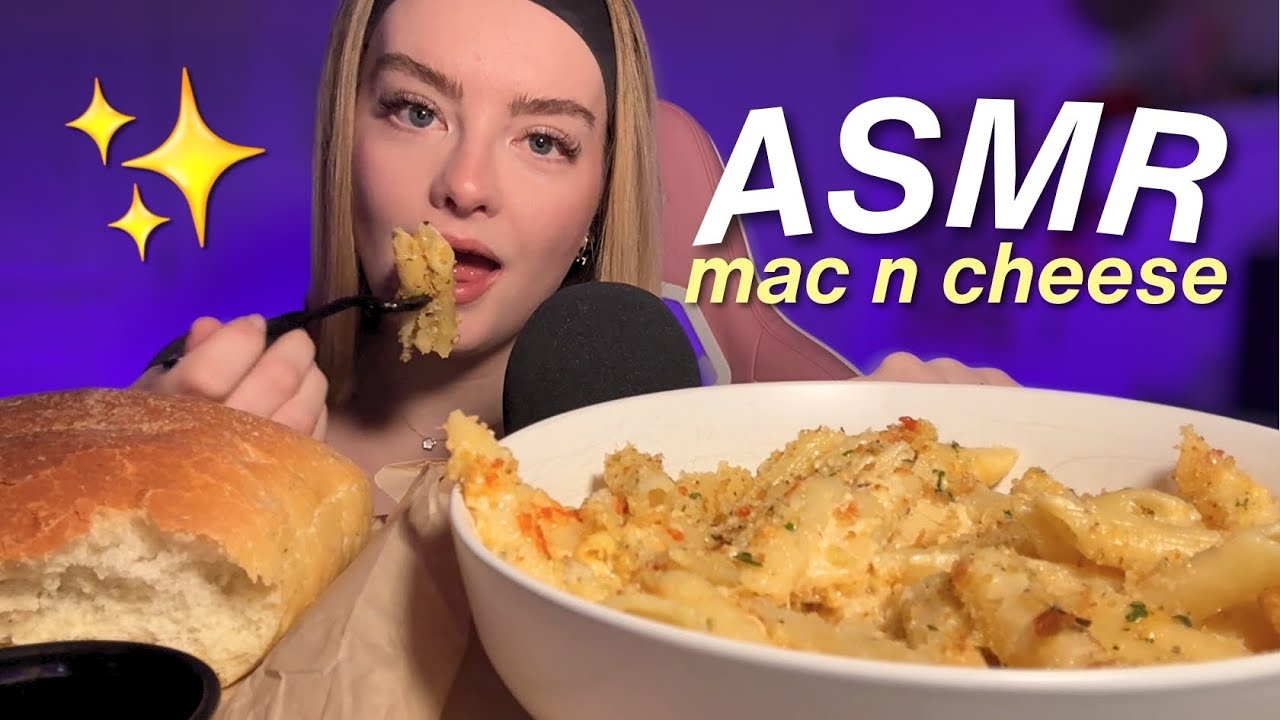 ASMR creamy mac n’ cheese mukbang 🧀 mouth sounds *minimal talking*