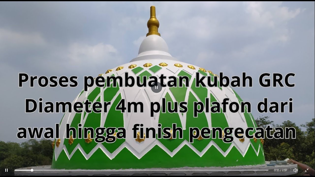 Detail cara membuat, memasang, pengecatan kubah GRC plus plafon murah praktis
