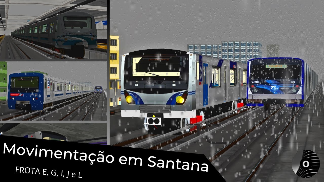 OpenBVE - MOVIMENTA&Ccedil;&Atilde;O DE TRENS FROTA E, G, I, J e L em SANTANA! Linha 1 Azul
