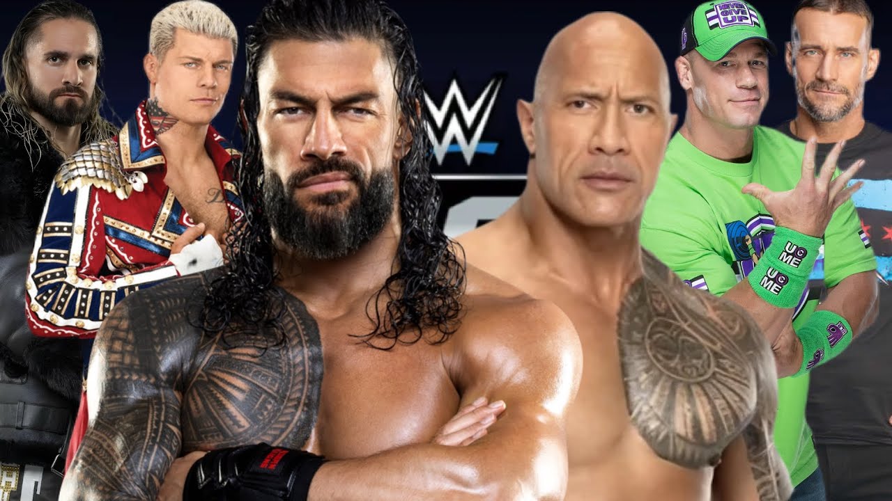 Tag team match team roman reigns vs team the rock 
