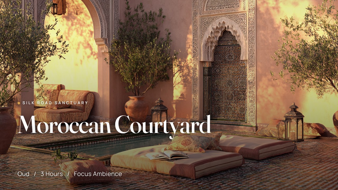 Moroccan Courtyard Oud - ADHD Focus Music 70 BPM