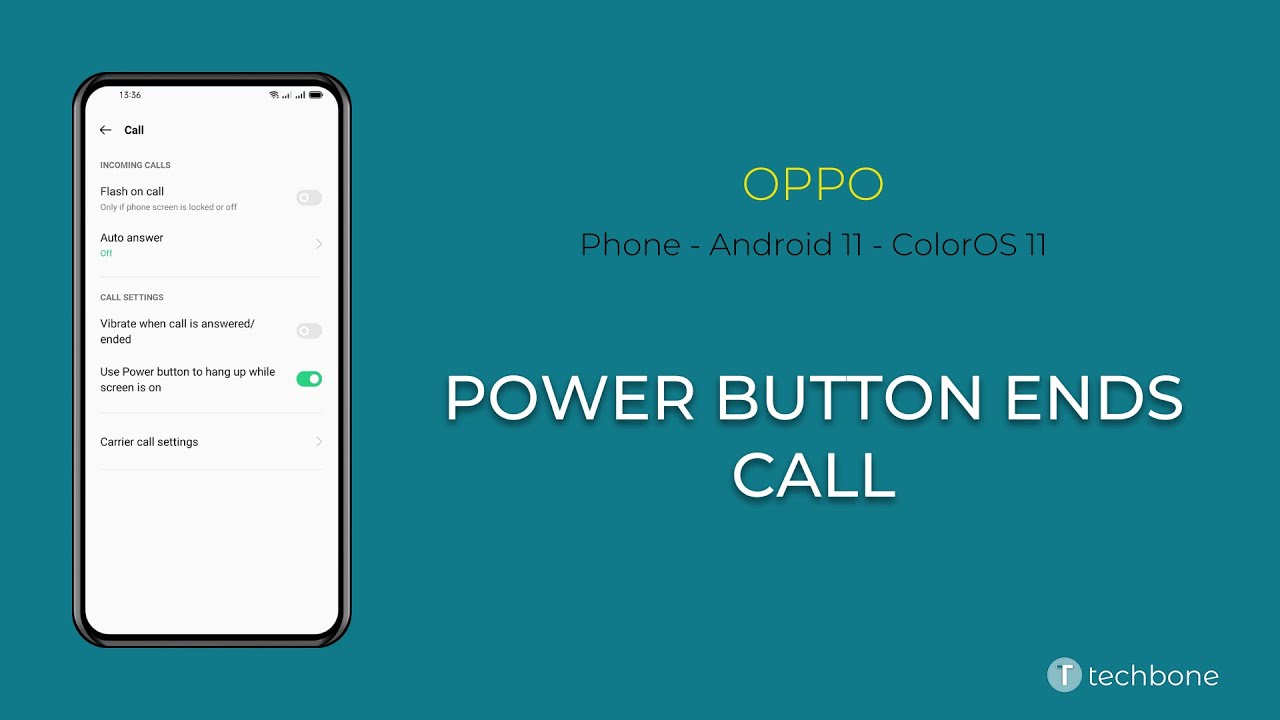 How to Turn On/Off Power button ends call - Oppo [Android 11 - ColorOS 11]