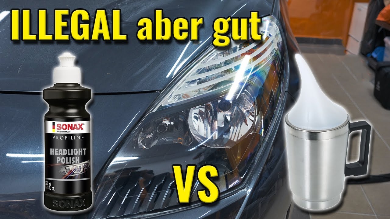 TEST: Scheinwerfer Aufbereitung | Bedampfen VS Polieren mit SONAX Profiline Set